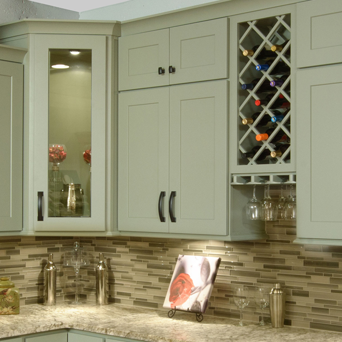 Fresh Sage Shaker cabinet