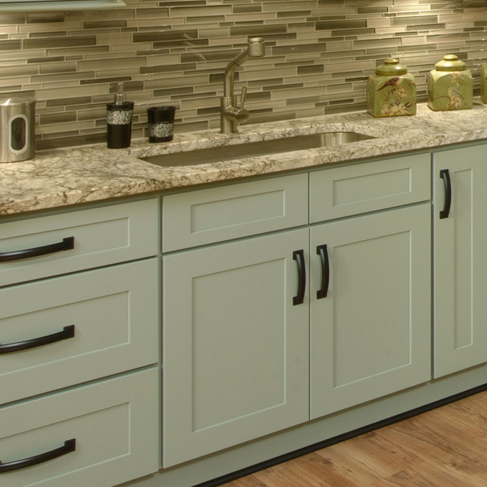 Fresh Sage Shaker cabinet
