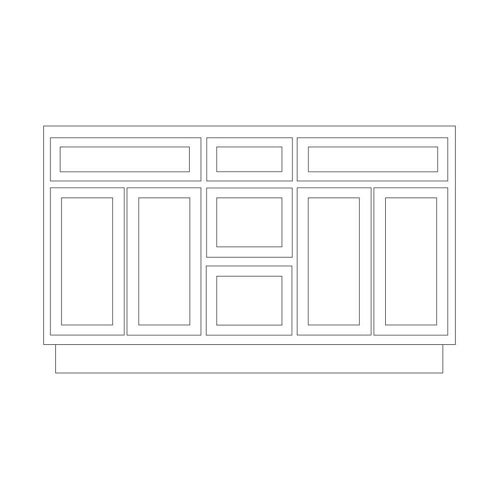 Vanity Double Sink Base Cabinet