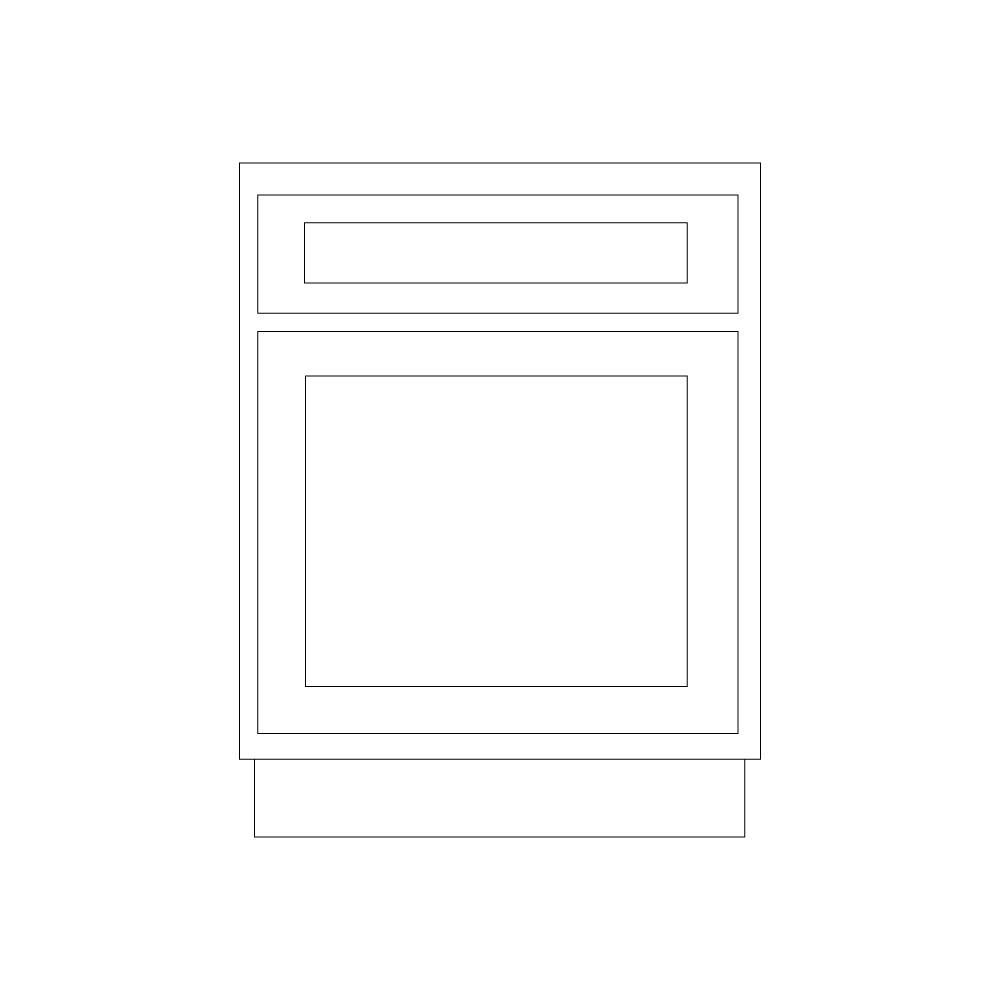 Single Door/False Drawer Vanity Sink Base Cabinet