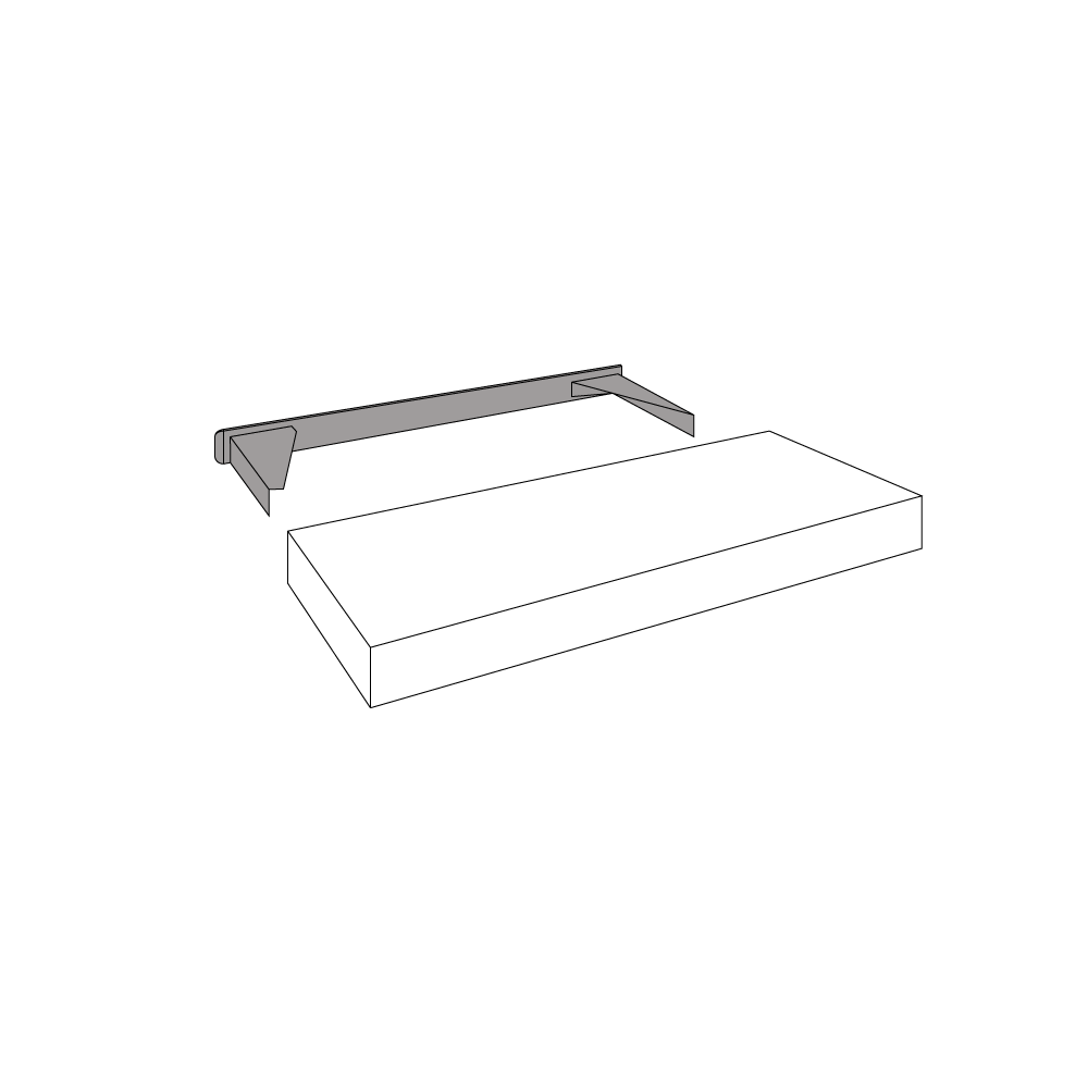 Finished Floating Shelves