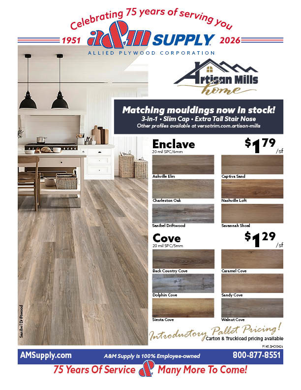 Artisan Mills Home Cove and Enclave with Moldings