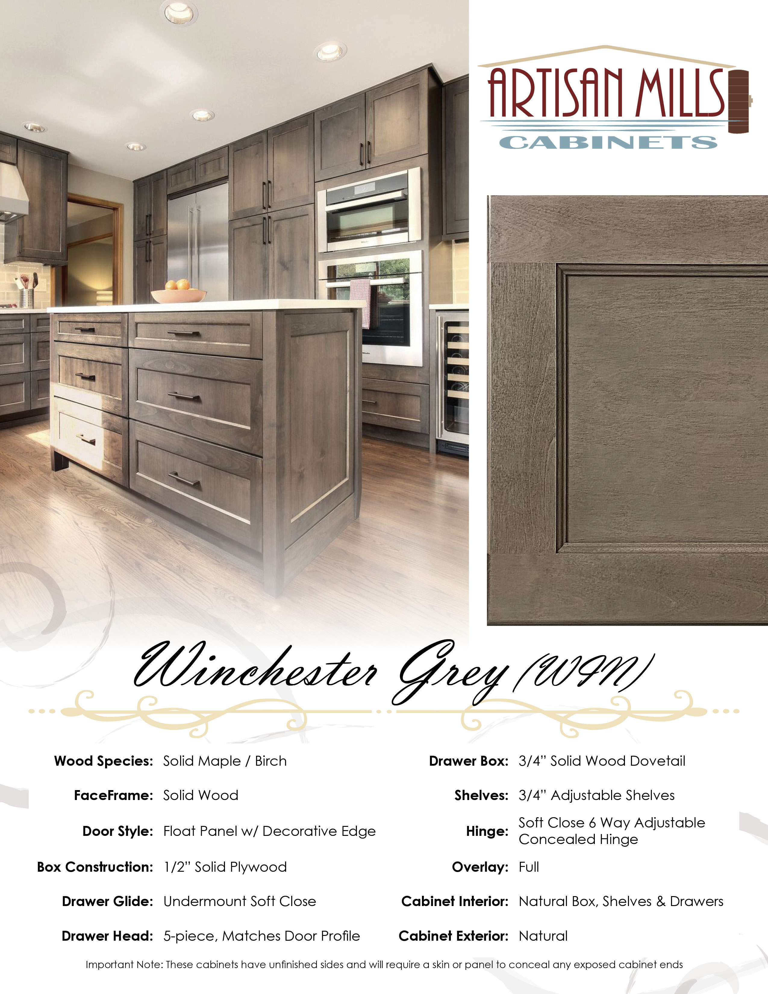 Artisan Mills Cabinet Winchester Grey Handout